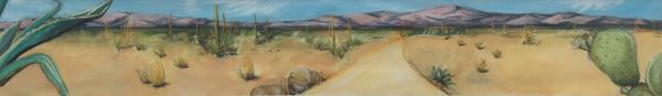 Appraisal: LESLIE NEMOUR AMERICAN CONTEMPORARY x Desert Mixed media on paper