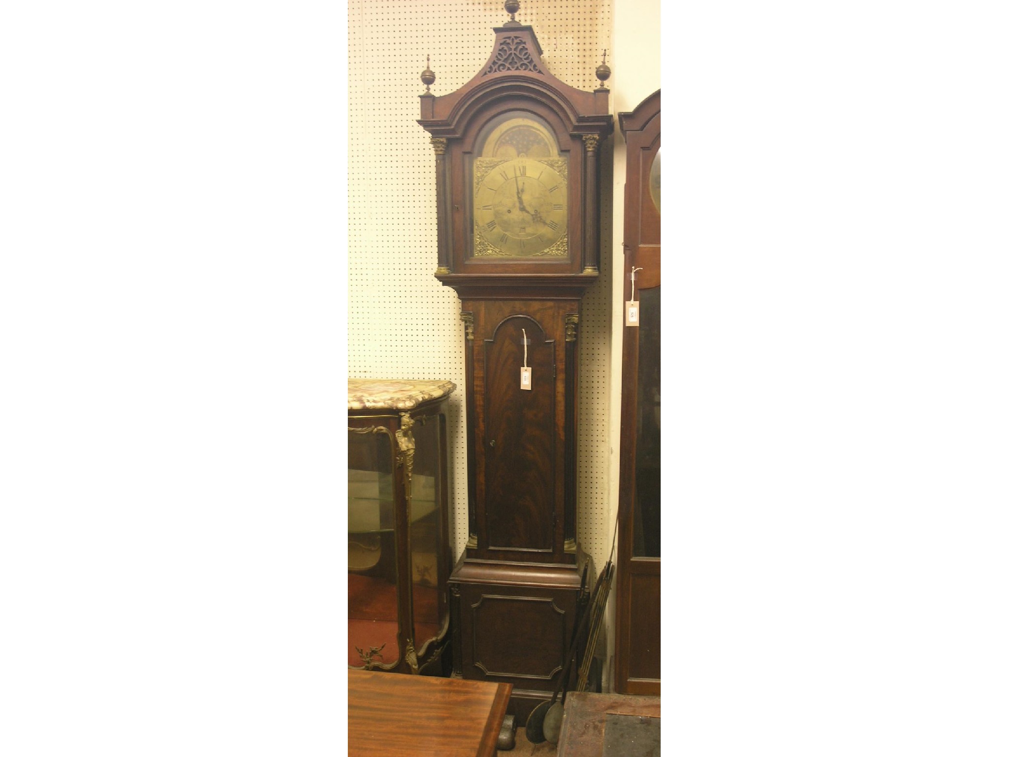 Appraisal: A George III mahogany -day longcase clock Thos Phipard Portsmouth