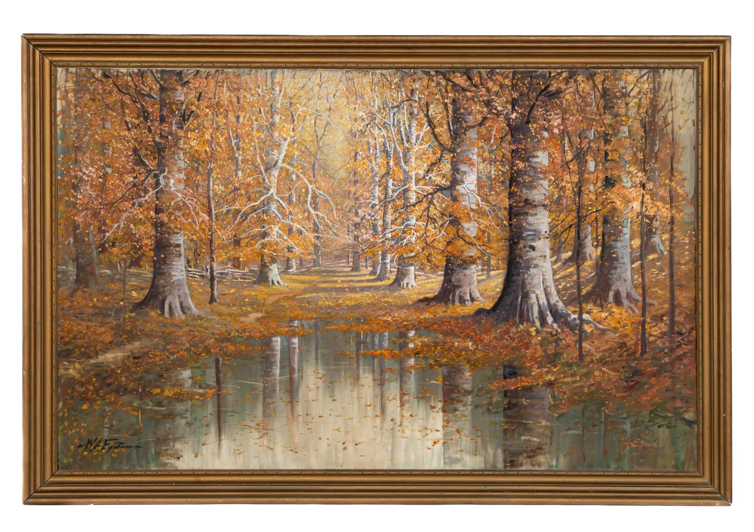 Appraisal: WILLIAM EYDEN JR FALL FOREST LANDSCAPE O C William Arnold