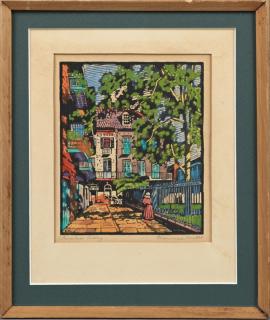 Appraisal: Clarence Millet - New Orleans Pirates Alley th c colored