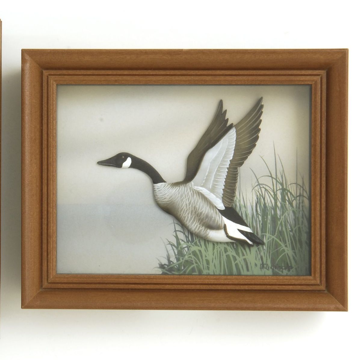 Appraisal: FRAMED JOSEPH Q WHIPPLE SHADOW BOX DIORAMA Circa Canada goose