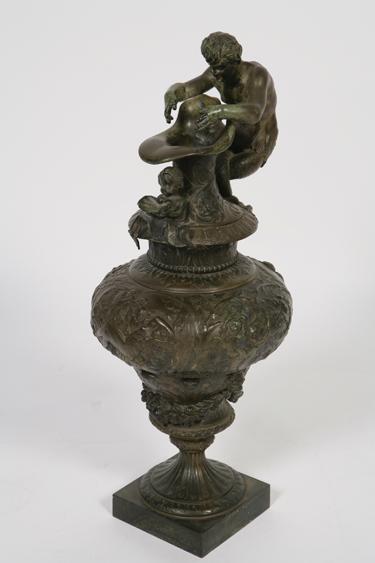 Appraisal: A TH CENTURY ITALIAN CAST BRONZE EWER the handle formed