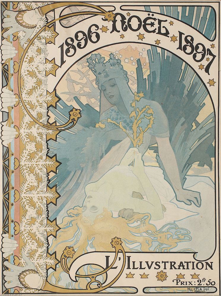 Appraisal: ALPHONSE MUCHA ILLUSTRATED COVER FOR L'ILLUSTRATION Alphonse Maria Mucha -