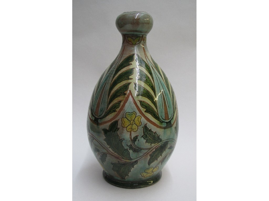 Appraisal: A Della Robia pottery baluster vase decorated with thistles incised