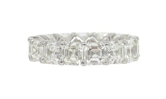 Appraisal: ct Asscher Cut Diamond Eternity Band ct Asscher Cut Diamond