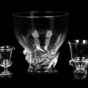 Appraisal: A Group of Three Steuben Glass Articles th Century comprising