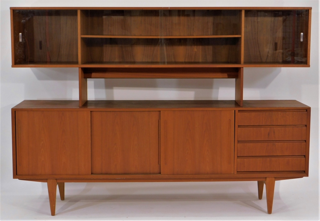 Appraisal: PETER LOVIG NIELSON SIDEBOARD AND FLOATING HUTCH Denmark Circa Includes