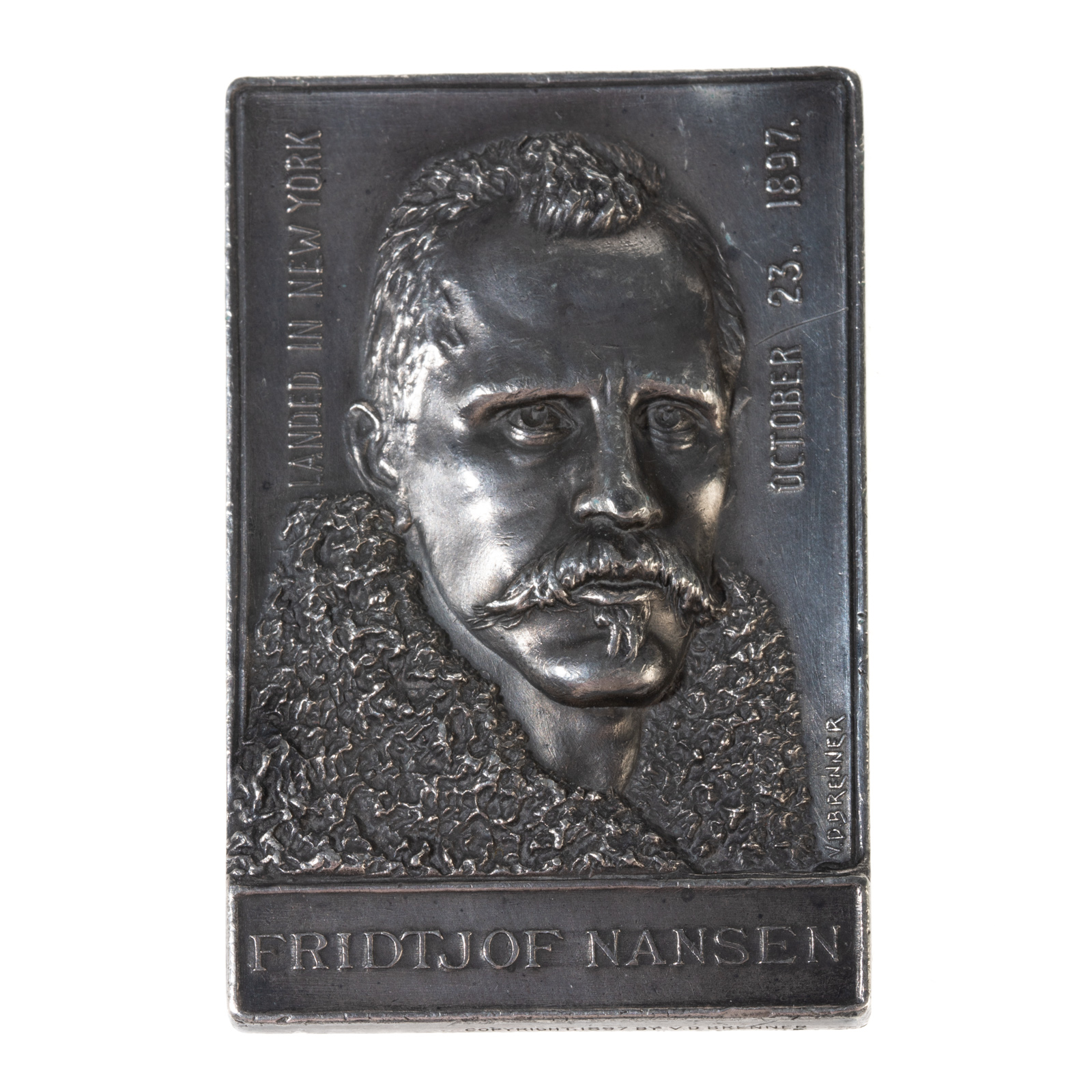 Appraisal: FRIDTJOF NANSEN PLAQUE PEWTER Medal has facing bust of Nansen