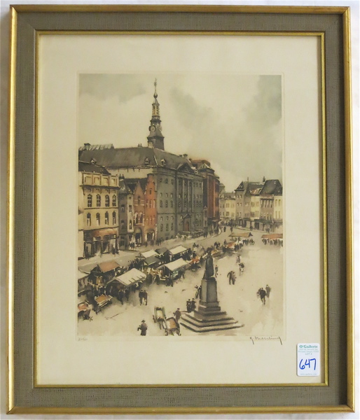 Appraisal: Y HUBBELING LIMITED EDITION PRINT of a European street and