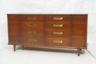 Appraisal: JOHN WIDDICOMB Drawer Credenza Dresser Dark Wo JOHN WIDDICOMB Drawer