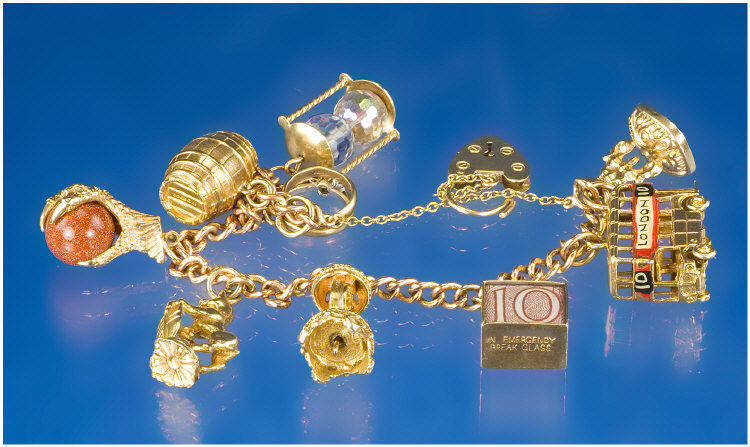 Appraisal: Carat Charm Bracelet charms grammes