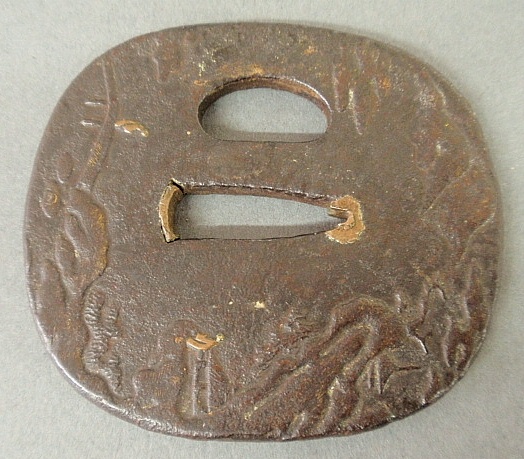 Appraisal: - Japanese th c metal tsuba x -