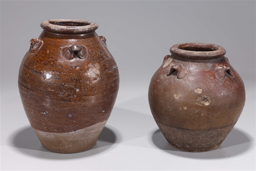 Appraisal: Two antique Chinese Yuan dynasty ceramic jars th century or