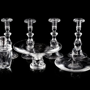 Appraisal: A Group of Steuben Glass Table Articles th Century comprising