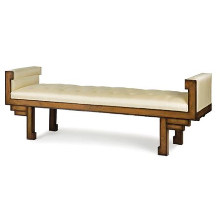 Appraisal: Style of James Mont Bench mid th century Estimate -