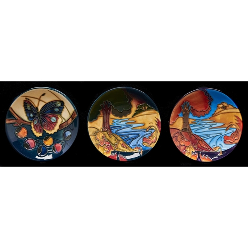 Appraisal: Three Moorcroft Hartgring Evening Sky and Wanderer's Sky dishes cm