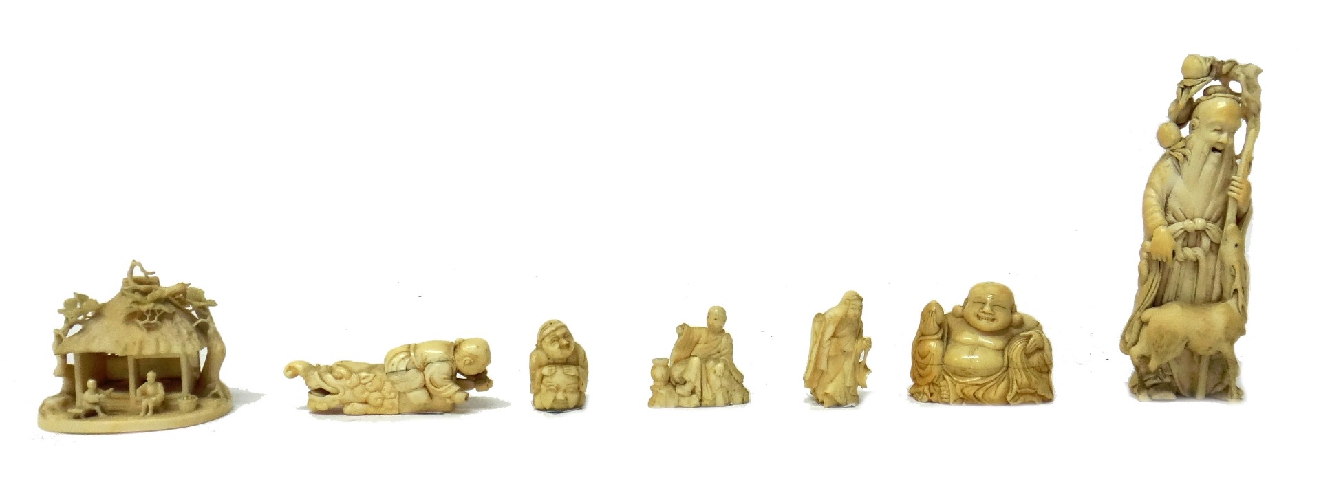 Appraisal: A group of ivory carvings late th early th century