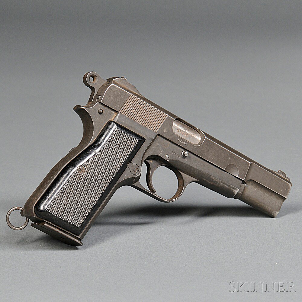 Appraisal: Inglis Browning Hi-power Semiautomatic Pistol c - serial number OT