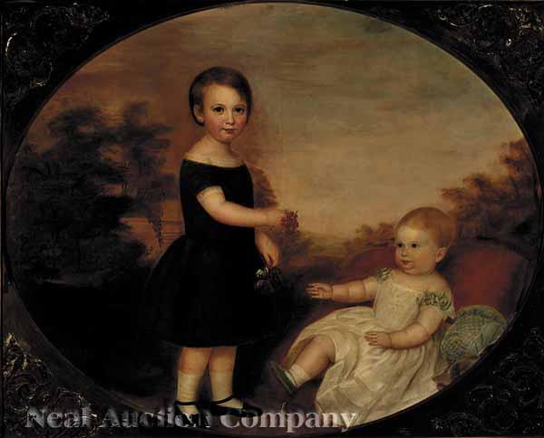 Appraisal: Aaron Dean Fletcher American Vermont - Portrait of Two Young