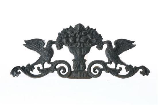 Appraisal: CAST IRON DECORATIVE PIECE American late th-early th century Scrolled