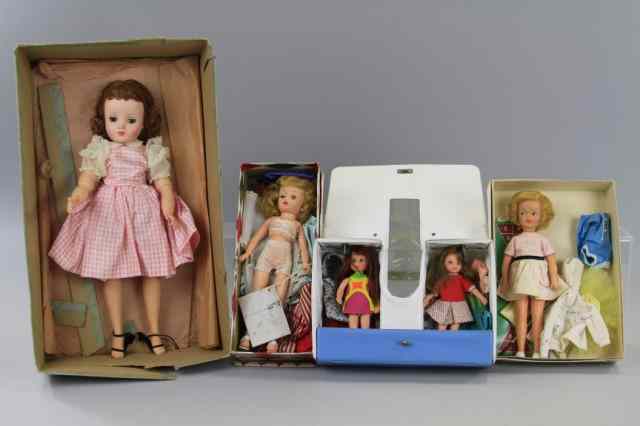 Appraisal: LOT OF FOUR MID th CENTURY AMERICAN DOLLS Largest is