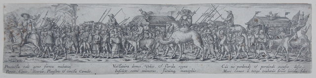 Appraisal: JOHANN THEODORE DE BRY - A procession of soldiers some