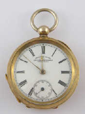 Appraisal: A gold plated Improved Lever pocket watch case approx cm