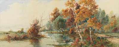 Appraisal: Adrien The Younger Taunay French - Country Landscape Watercolor on