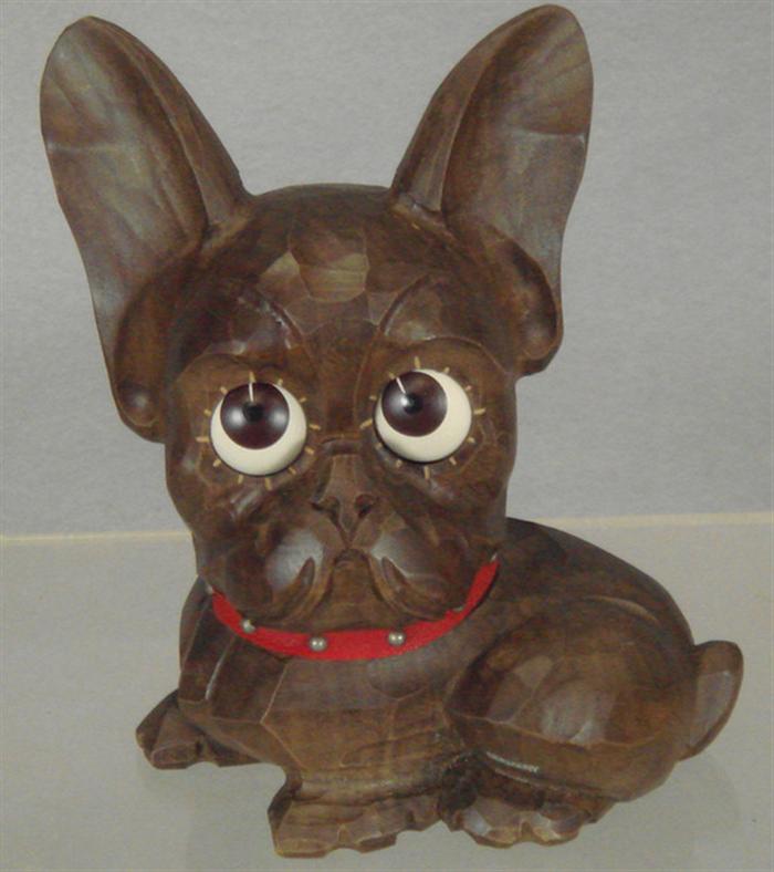 Appraisal: German Oswald moving eye dog clock New old stock Comes