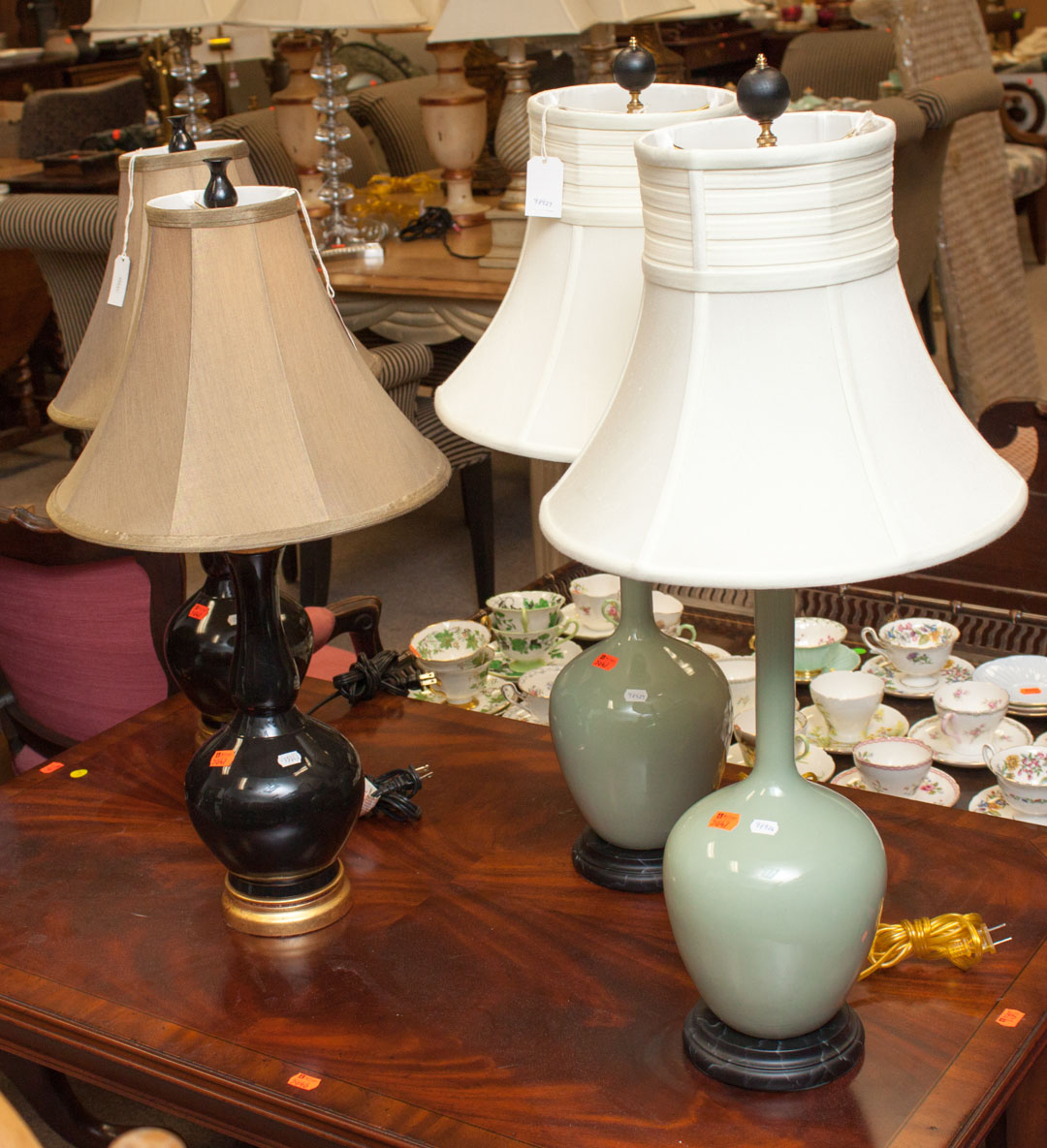 Appraisal: Two pair of table lamps