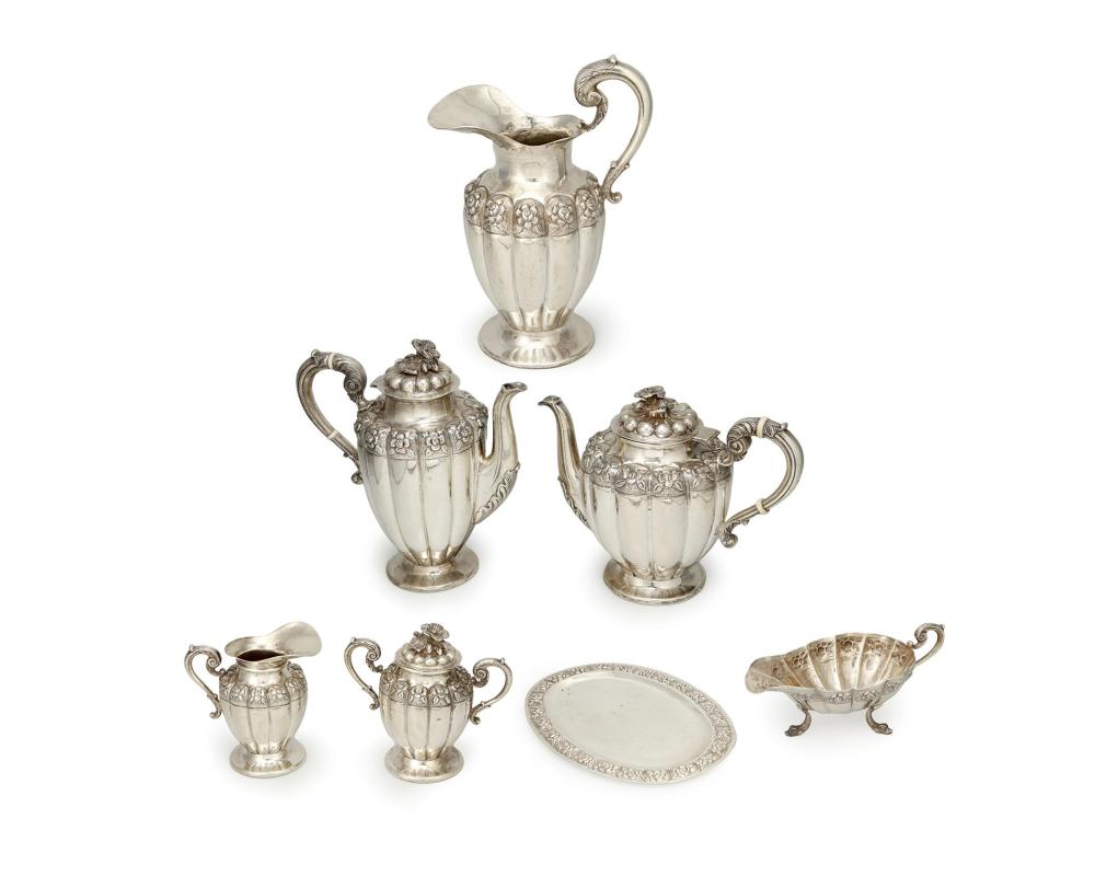 Appraisal: A Mexican sterling silver tea service Circa - s Stamped