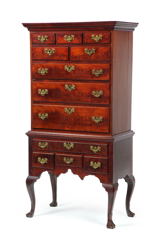 Appraisal: QUEEN ANNE-STYLE CHILD SIZE HIGHBOY American late th-early th century