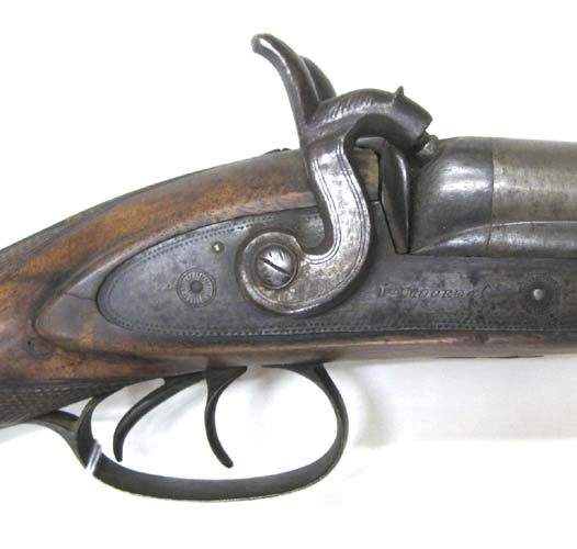 Appraisal: ANTIQUE WILLIAM MOORE CO SIDELOCK SHOTGUN approximately gauge fine twist