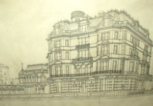 Appraisal: British School early th century- Brooke House Park Lane pencil