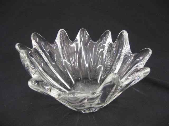 Appraisal: Fine Crystal Fruit Bowl freeform attributed to Daum ''