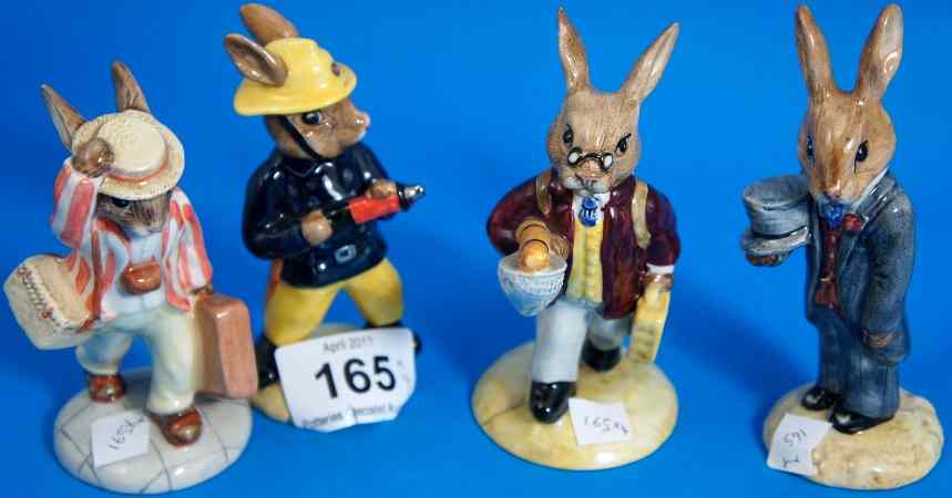 Appraisal: Royal Doulton Bunnykins Father DB Fisherman DB Fireman DB and