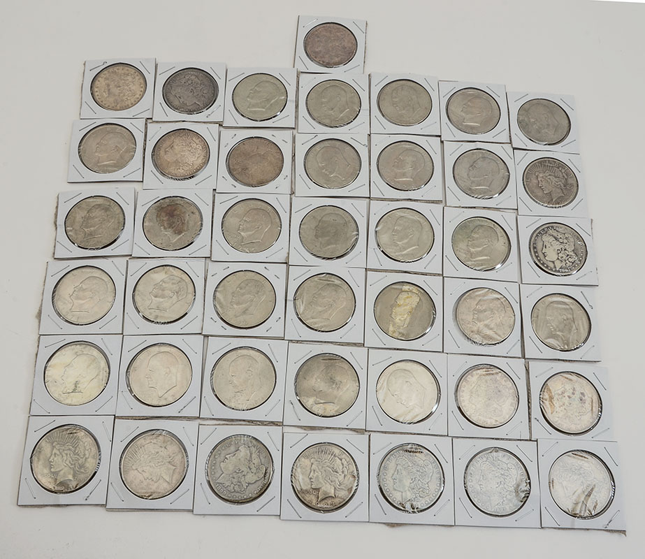 Appraisal: COLLECTION OF US SILVER CLAD DOLLARS An assembled collection of