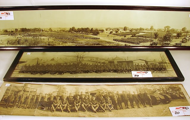 Appraisal: Lot of three wide angle photographs of WWI and immediate