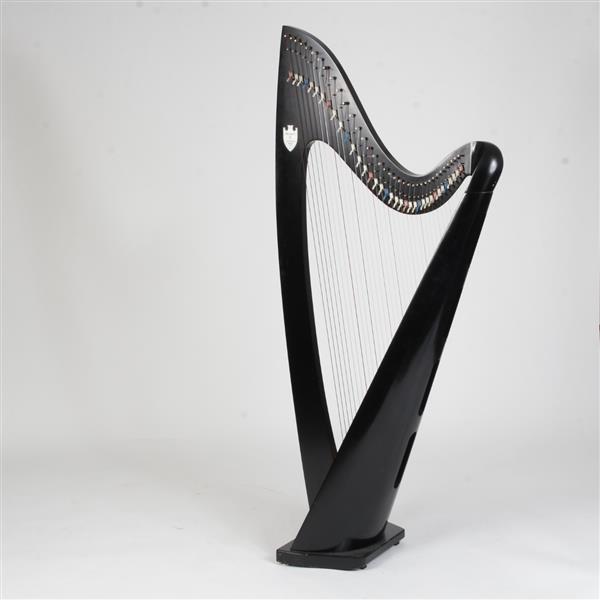 Appraisal: Vintage Lyon healy mid-Century ebony Troubadour III lever harp with