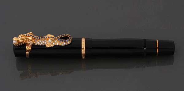 Appraisal: MONT BLANC Sapphire Year of the Golden Dragon Rare Limited