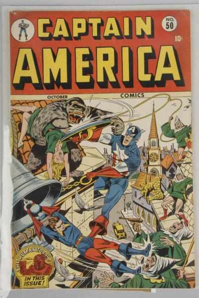 Appraisal: Captain America Comic No Description Two quarter-inch tears to top