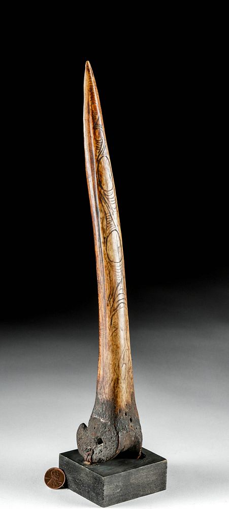 Appraisal: Early th C Papua New Guinea Cassowary Bone Dagger Oceania