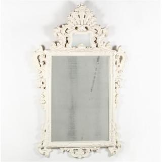 Appraisal: Contemporary Rococo Style Painted Mirror late th century painted composition