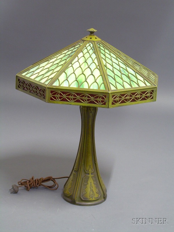 Appraisal: Mosaic Table Lamp Possibly Wilkenson Glass and metal New York