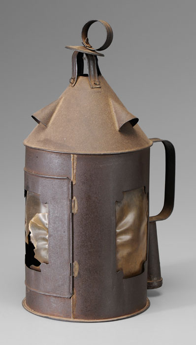 Appraisal: Tin Lanthorn Lantern English late th century cylindrical with three