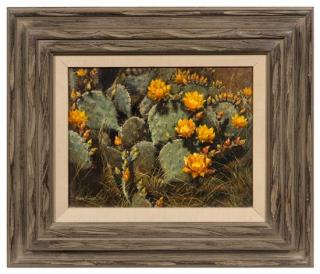 Appraisal: Helen Hunter American - Cacti oil on canvas laid to