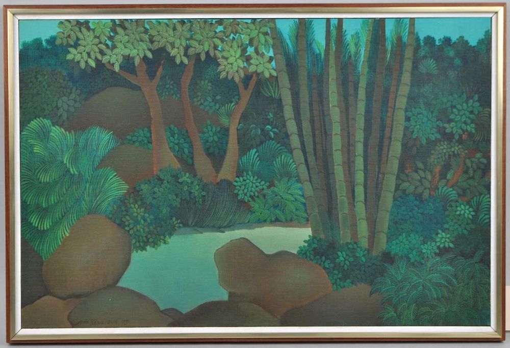 Appraisal: Joao Henrique Acrylic Painting Brazil th c on canvas laid