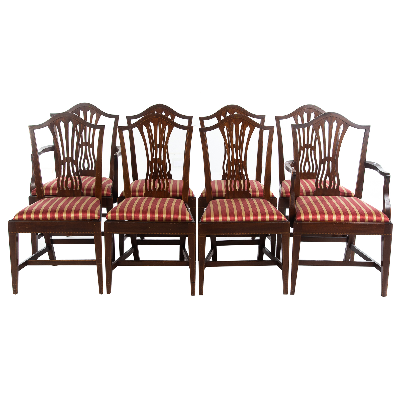 Appraisal: FEDERAL STYLE POTTHAST MAHOGANY DINING CHAIRS Mid- th century in