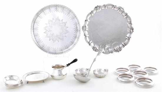 Appraisal: Collection of silver and plate table articles set of sterling