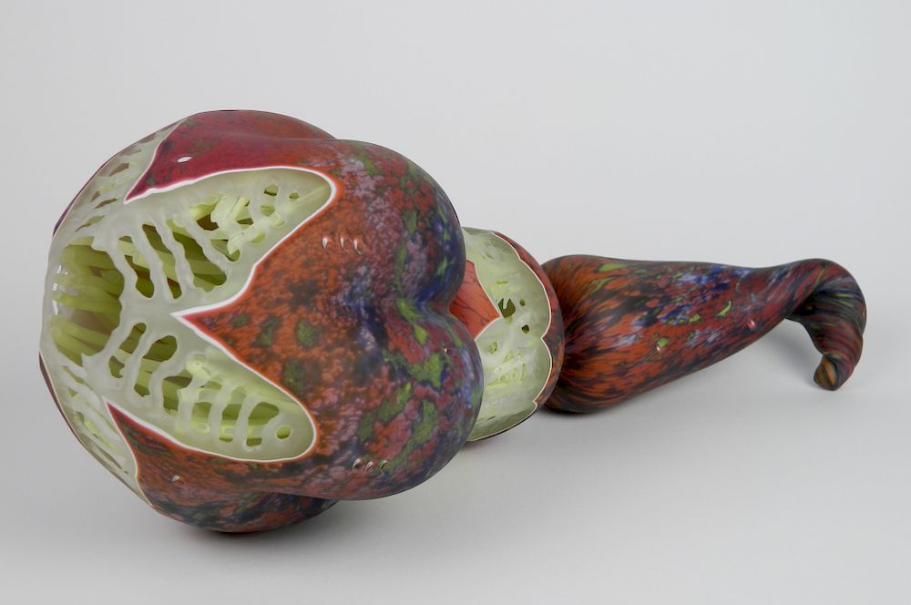 Appraisal: David Leppla glass sculpture David Leppla American - - ''Sea